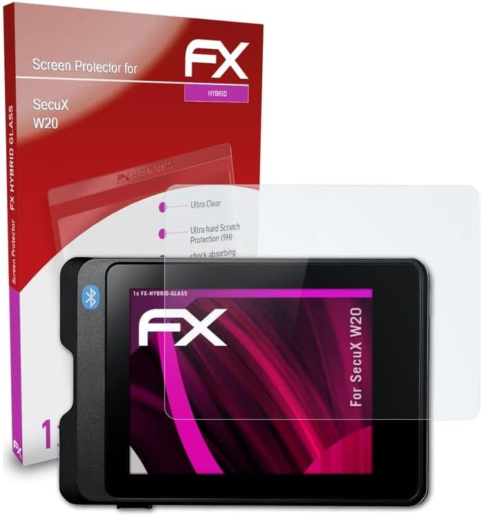 ATFolix plastični stakleni zaštitni film kompatibilan sa zaštitnikom stakla SECUX W20, 9h hibridnog stakla FX staklenog zaslona plastike