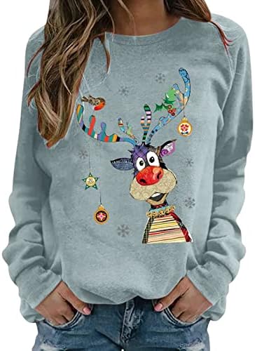 Skijaška košulja Žene Tanki pulover Puno labavi vrhovi Ležerni džemper Ženska modna dukserica Dugi rukavi Bluze