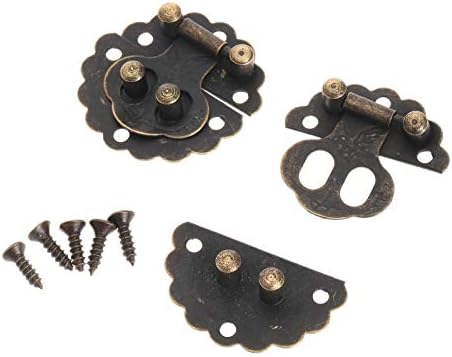 Sigurnosna hasp Lock 10pcs 30 mm antikni brončani badlock hasp zaključavanje za nakit dupe sa vijcima Retro Vintage Dekorativni zasutni namještaj hardver za namještaj