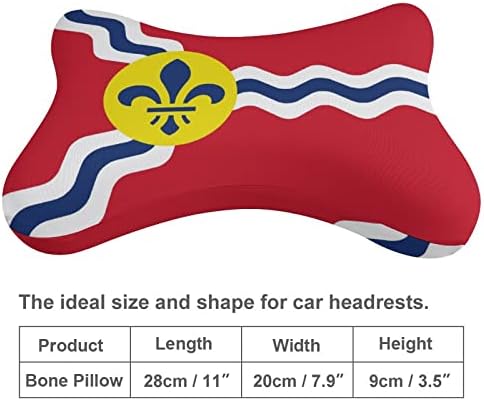 Louis zastava Jastuk za automobilom od 2 auto-glava za glavu za glavu za kostiju jastuci za putni automobil