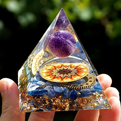 Occitop Crystal Orgonite Piramid, ametist Peridot Izlečenje Crystal Energy Generator, Orgone piramide