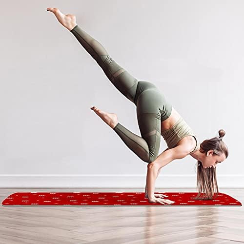 Debela neklizajuća Vježba & amp; fitnes 1/4 prostirka za jogu sa svijećom & Snowflake-01 Print za Yoga Pilates & Vježba fitnesa na podu