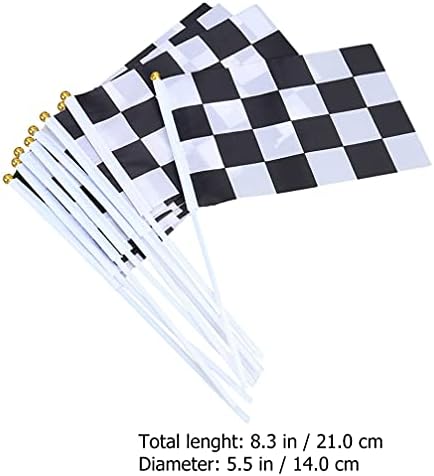 Generički karirani Crni & amp; bijeli poliester trkaće zastave dekoracija torte dodatna oprema za trkačke