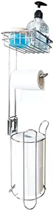 JustShengkuang stalak za kupaonicu metalni toaletni držač za papir Pomični nosač s policama bez udarca nosača