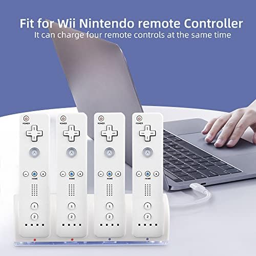 XahPower Games Dodatna oprema za Wii, 1 paket senzorski bar za Wii / Wii U i 4-in-1 stanicu za punjenje za Nintendo