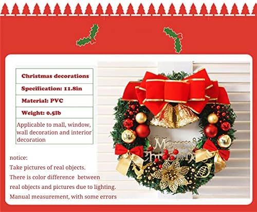 Božićni vijenac 18in Božićni ukrasi Prozor Profil Shopping Mall Scene Izgled Kreativnih poklona