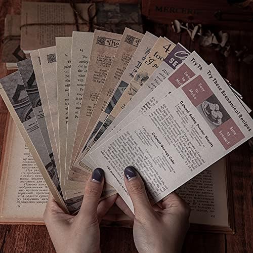 240 listova Vintage Jop roba, prodavač papira za spajanje za antikne umjetničko zanatski dnevnik dnevnika dnevnika, putnički časopis