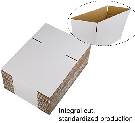 SUNLPH bijele sanduke za otpremu 11x6x6 inča male valovite kartonske kutije, 25 pakovanja