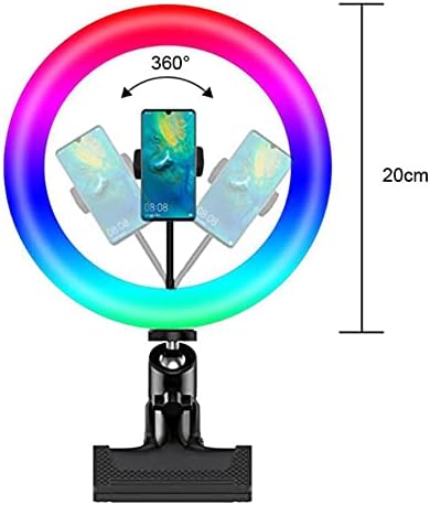 ZSEDP podesivo zatamnjeno LED Selfie prstenasto svjetlo Flash RGB svjetlo za fotografiju stolna kamera telefon