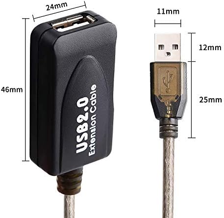 LDKCOK USB 2.0 tip A muški na ženski aktivni repetitor Produžni kabl velike brzine 480 Mbps