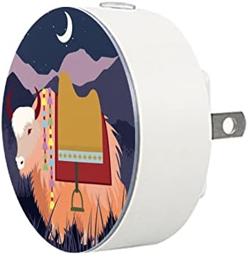2 paket Plug-in Nightlight LED noćno svjetlo sa senzorom sumraka do zore za dječiju sobu, rasadnik, kuhinju, hodnik Jaka Noć goveda