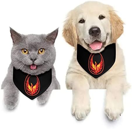 Fire Phoenix Dog Bandana Podesivi kućni ljubimac Šal Slatki trokut Kerchief za pse Mačke