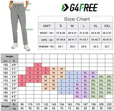 G4Free Atletičke hlače za žene lagane studijske joggers hlače sa džepovima za golf putovanja trčaju