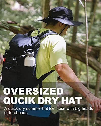 Zylioo XXL Oversize UV šešir za sunčanje za ribolov,prozračni brzo sušeći Boonie šeširi,podesivi