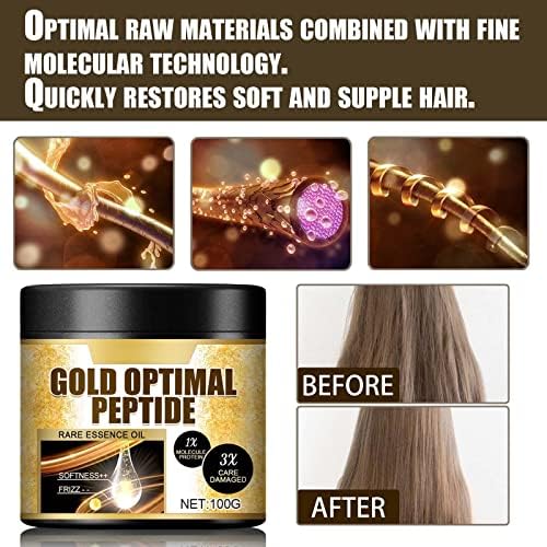 LEKODE Gold Peptide Hair Hair dubinski regenerator Keratin Hair Keratin oštećena kosa meka kosa vlasište za suhu oštećenu kosu i rast šampon i regenerator za njegu kose za oštećenu kosu