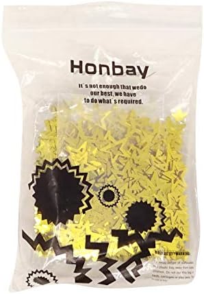 Honbay 60g 2.1 unca Gold Star Confetti Star Sequin za vjenčanje, rođendan, zabavu, festivalske ukrase, šuplje i čvrste