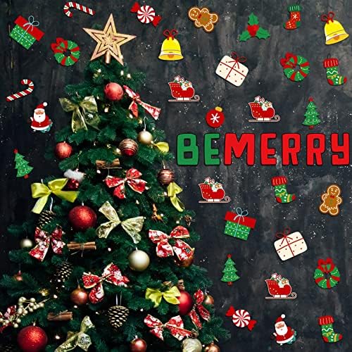 68 kom Božićne klasič bilten obrubni dekor set Božićni izrezi Xmas Gingerbread Candy Clanty Dekoracije za čišćenje
