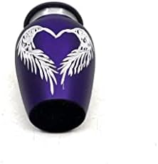 Ljubičaste male urne za ljudski pepeo-anđeoska krila Mini urne za ljudski pepeo - kremacijske urne za uspomene