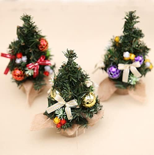 8 Artificalno mini božićno drvce, male Xmas stablo za kućnu kancelarijsku spavaću sobu dnevni
