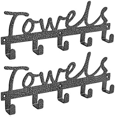 Qualward 17-inčni stalak za peškire sa 5 kukica držači ručnika za kupatilo zidni vodootporni