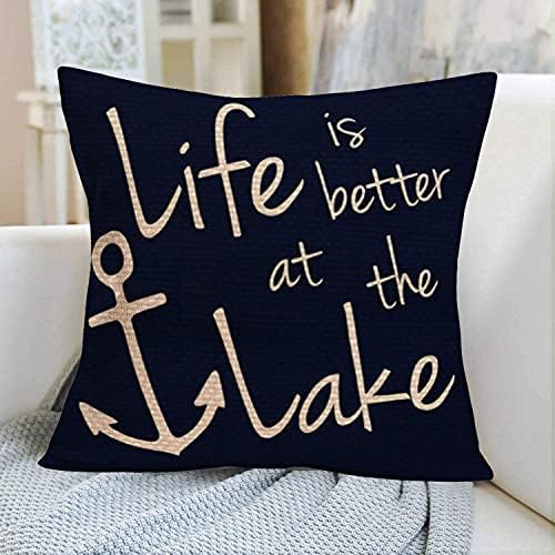 Životni vijek je bolji na poklopcu jastuka za jezero jastuk od jastuka 16x16 inčni inspirativni citati jastučni