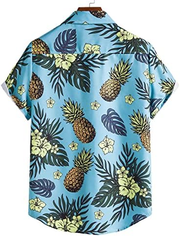 BMISEGM MENS odijelo muške havajske majice casual gumb s kratkim rukavima košulje s kratkim kratkim hlačama tropski