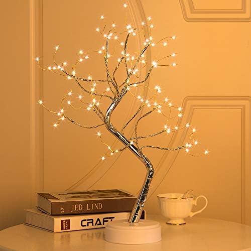 Pesguo 20 106Led White Firefly Bonsai svjetla stablo Umjetno stablo USB / baterija Dodirni prekidač