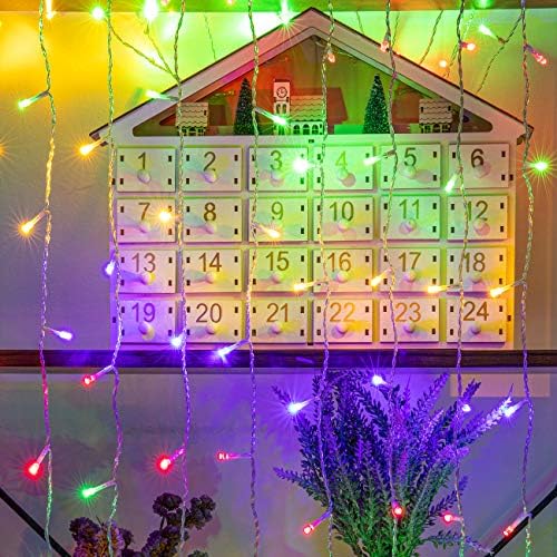 AWQ 300 LED 6.6 ft x 9.8 ft svjetlo za zavjese prozorska bajkovita svjetla 4 Muzika 11 načini osvjetljenja s daljinskim upravljačem za Božićnu zabavu Kućni vanjski unutarnji zidni ukrasi