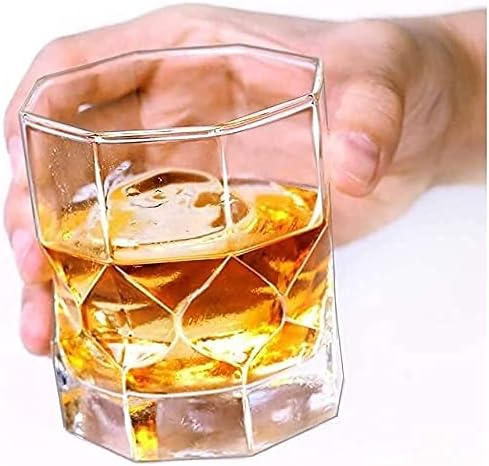 Decanter Whisky Decanter Wine Decanter Whisky naočare, ručno puhane naočare za viski, staromodne naočare za viski, vrhunske naočare, savršene za burbon,koktele, 10oz Set od 6 dekantera za viski