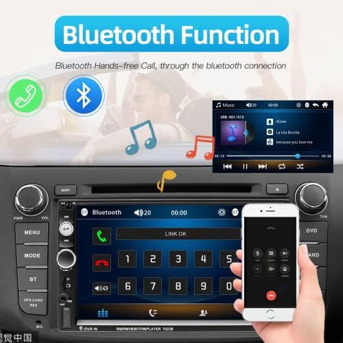 Dvostruki Din auto Stereo sa Bluetooth i rezervnom kamerom 7-inčni HD ekran osetljiv na dodir multimedijalni