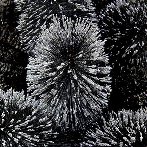 Cyac crni umjetni božićni borov treperi premium smreka sa šarkama auto-širenje metalnih postolja ukrašenih