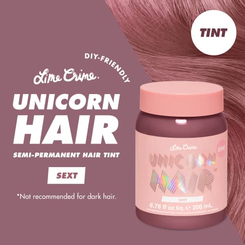 Lime Crime pastelne boje Unicorn hair Tint, Sext-polutrajni Uvjeti boje kose bez oštećenja & amp; vlaži-Privremeni komplet boja za kosu ima slatki Citrus vanilija miris-Vegan