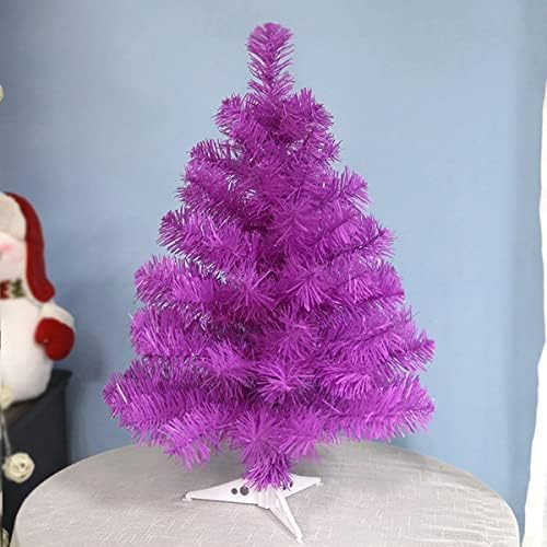 Petphindu umjetni božićni ukrasi za božićnu stolu Vrhunski dekor mini božićno drvce ljubičasto