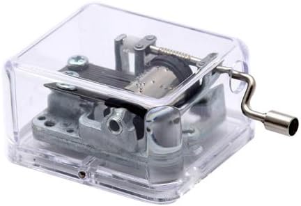 YouTang 18 Note Pokret Mini Clear Plastic Handcrank Muzička Kutija, Dostupne Su Različite Melodije