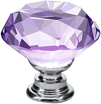 Keiva 10pcs Diamond Shape Kristalno staklo 30mm Marek za ladicu Povucite ručak USD za ormar za ormarić