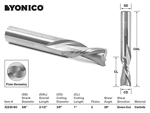 Yonico 14423 4 bitni CNC Endmill usmjerivač set nosača 3/8-inčni pogodak