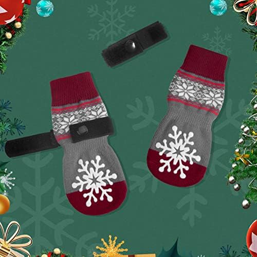 BEAUTYZOO Božićne zimske čarape protiv klizanja sa hvataljkama kontrola proklizavanja za male srednje velike