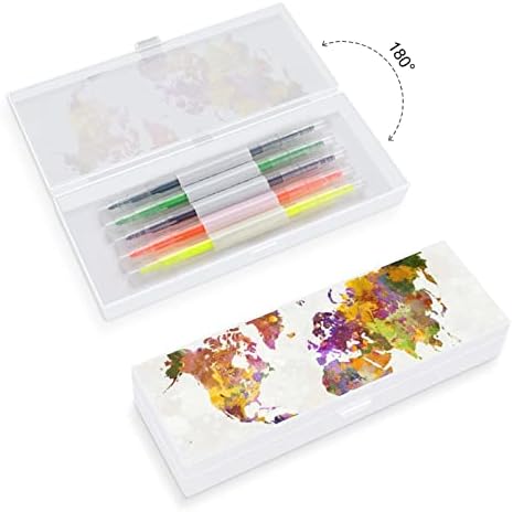 Vodenokolor globalna karta plastična kutija za olovke prozirna Crayon futrola kozmetički spremnik