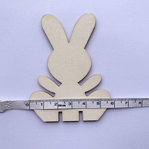 Amosfun Creative Drveni model životinjski model Desktop Rabbit Početna Craft Rabbit Viseći ukras za uskrsnu zalihu