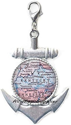 AllMapsupplier modni sidreni patentni zatvarač, Kentucky Karta Jastog kopča Kentucky Karta Sidrna patent