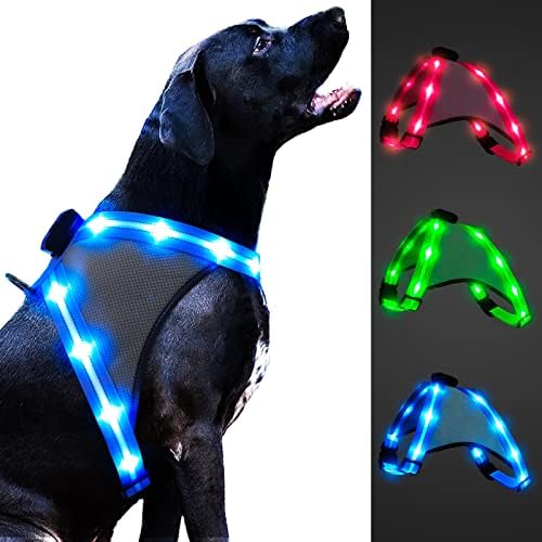 CHALKLIT svjetlo za pse, reflektirajuća LED pasa kabelska svetla za noćnu šetnju, USB punjivi