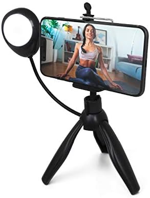 Realm Selfie Content Creator Studio sa LED svjetlom & stativ, selfi stativ sa držačem telefona & LED Ring Light,