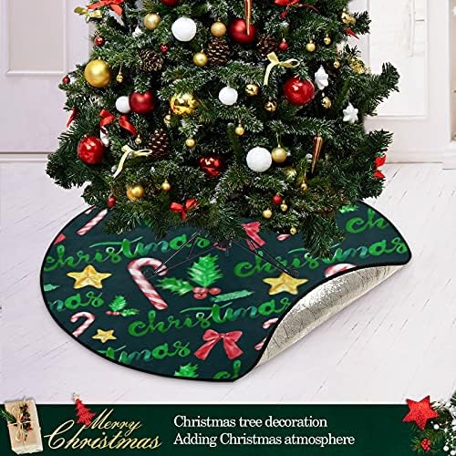 Božićno zeleno božićno prostirke vodootporne stalke za stalke Mat tepih ispod božićnog drveća Pribor za zaštitnika za podne od tvrdog drveta 28 inča