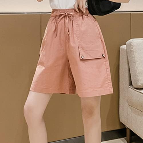 Ženske planinarske garderne kratke hlače Ljeto labavi elastični struk Vanjske kratke hlače Stretch lagane kratke hlače s džepovima