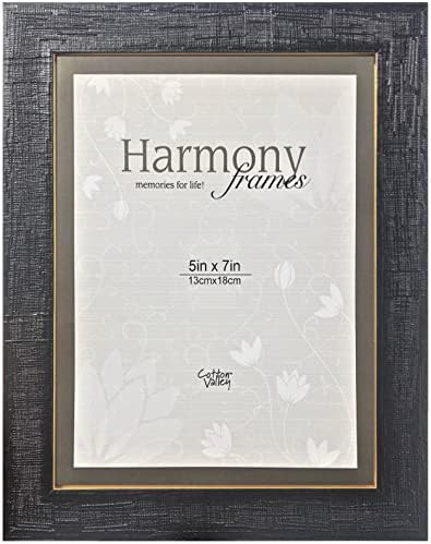 Harmony Frami 5x7 Dizajn Streak Design Texture Wood Frame Frame Galerija slika i tablica, crna