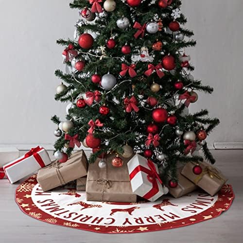 Snowflake Xmas Tree suknja, božićni pas Silhouette suknja, 30 x 30 sretan božićni Xmas Tree Mat za zatvorene zabavne zabave Božićne ukrase