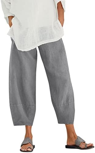 Aaimomet Ljetne hlače za žene, ženske hlače plus veličina elastična struka pantalona za psovke