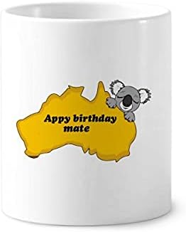 Australijski dijalekt Tekst Sretan rođendan četkica za četkicu za zube šalica CERAC postolje za olovke