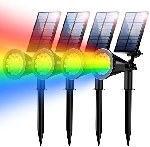INECOKS solarna Spot svjetla Vanjska vodootporna, 9 načina osvjetljenja solarna Vrtna svjetla u boji pejzažni
