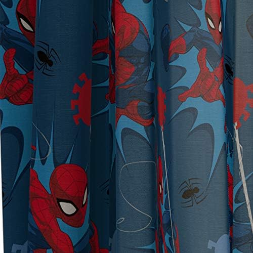 Jay Franco Marvel Spiderman Spidey Daze 63 inčni zavjese - lijepa soba dekor & jednostavno postavljanje, posteljina - zavjese uključuju 2 Tiebacks, 4 komad Set